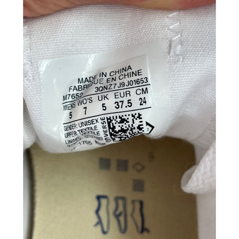 Converse All Star White Sneakers Chuck Casual Shoes Grunge Womens Unisex 5/7 - Picture 2 of 11